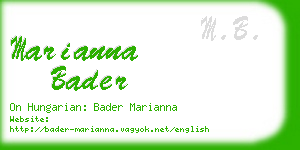 marianna bader business card